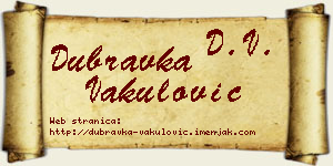 Dubravka Vakulović vizit kartica